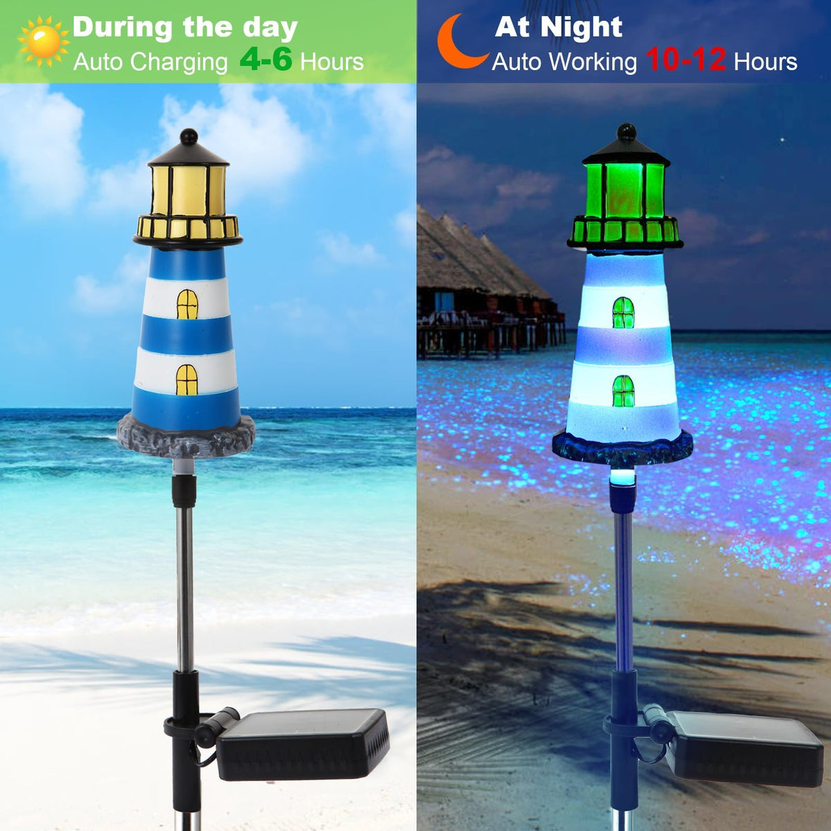 2 Pack IP65 Waterproof Solar Stake Lights M801625