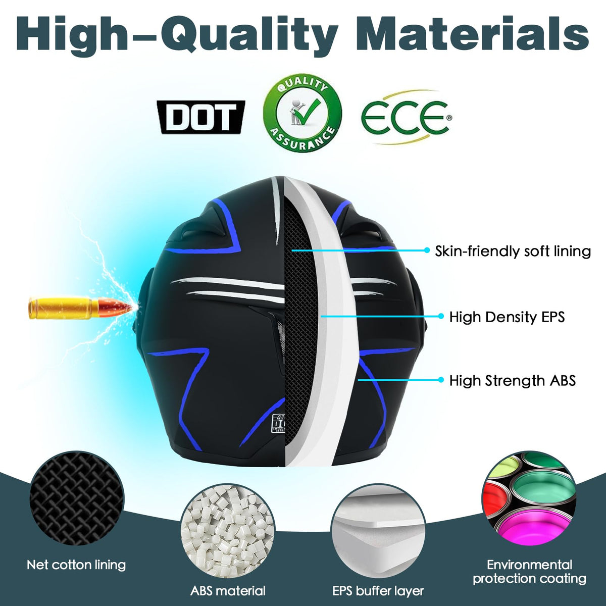 DOT Approved Bluetooth Modular Motorcycle Helmet Y11830