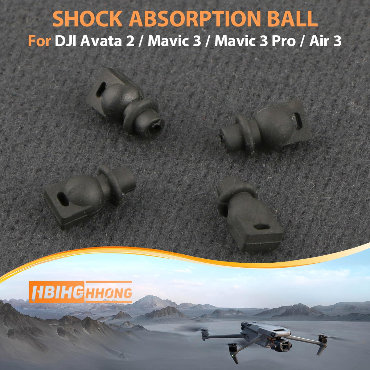 4Pcs Gimbal Shock Absorption Rubber Damper Mounts with Repair Tools N531672