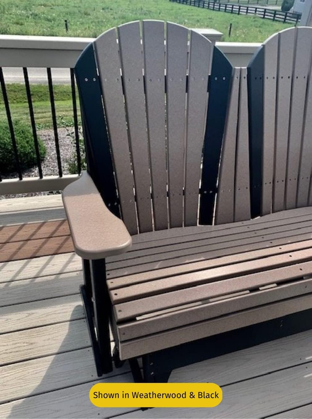 Adirondack Glider Outdoor Patio Gliding Chair Z2212