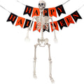 Life Size Poseable Plastic Skeleton with Banner P6589