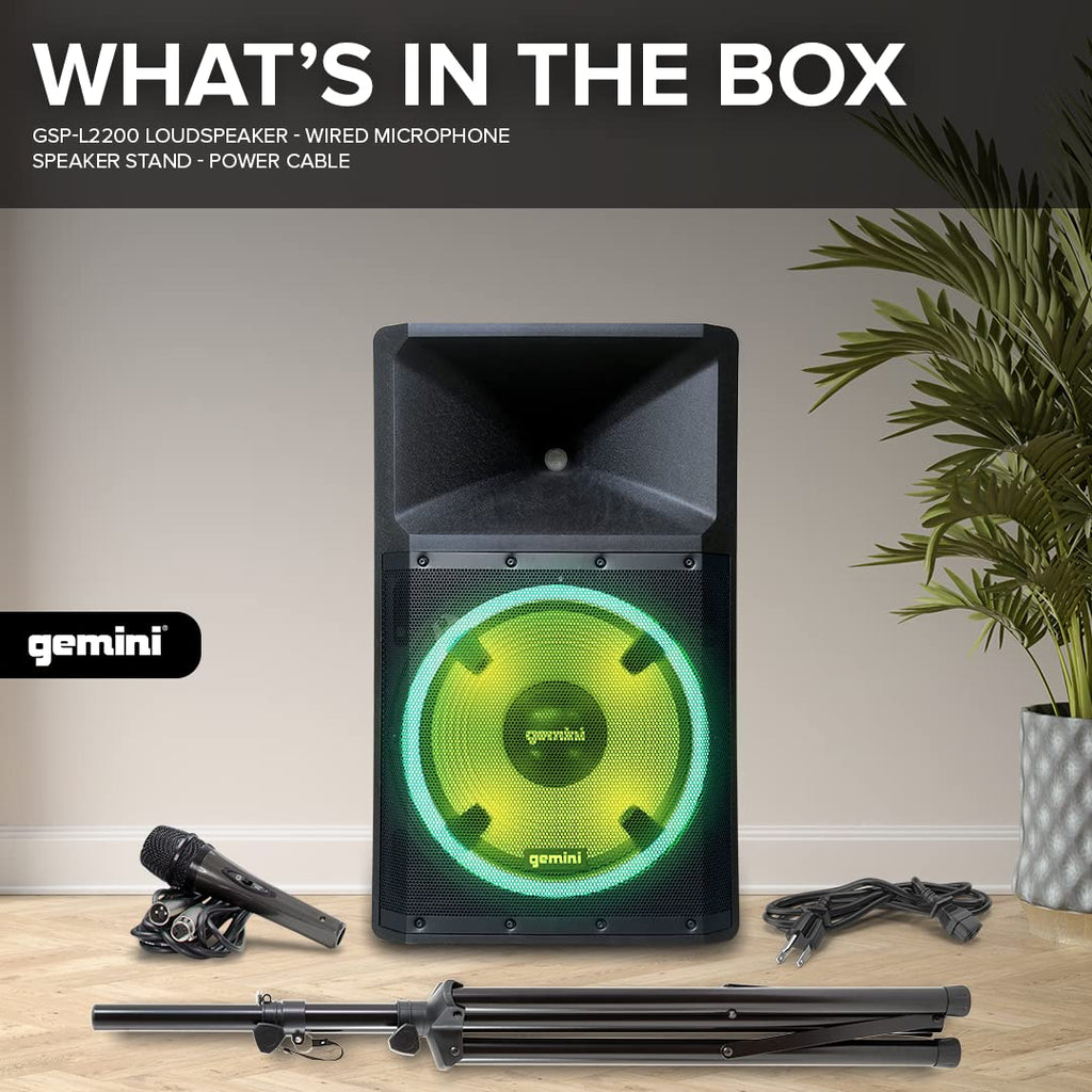 15" PA Speaker & Stand, 1800 Watts T769