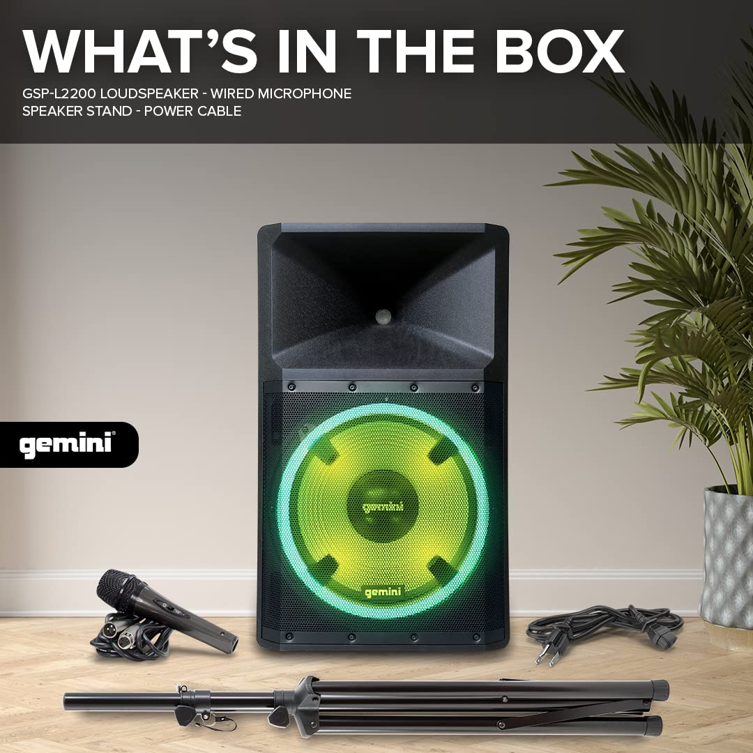 15" PA Speaker & Stand, 1800 Watts T769