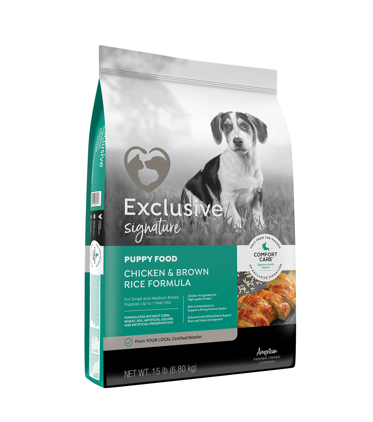 Puppy Chicken & Brown Rice Dog Food 15 lb Bag J417