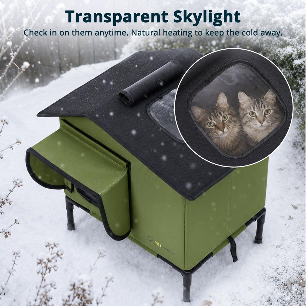 Weatherproof Insulated Outdoor Cat House C329