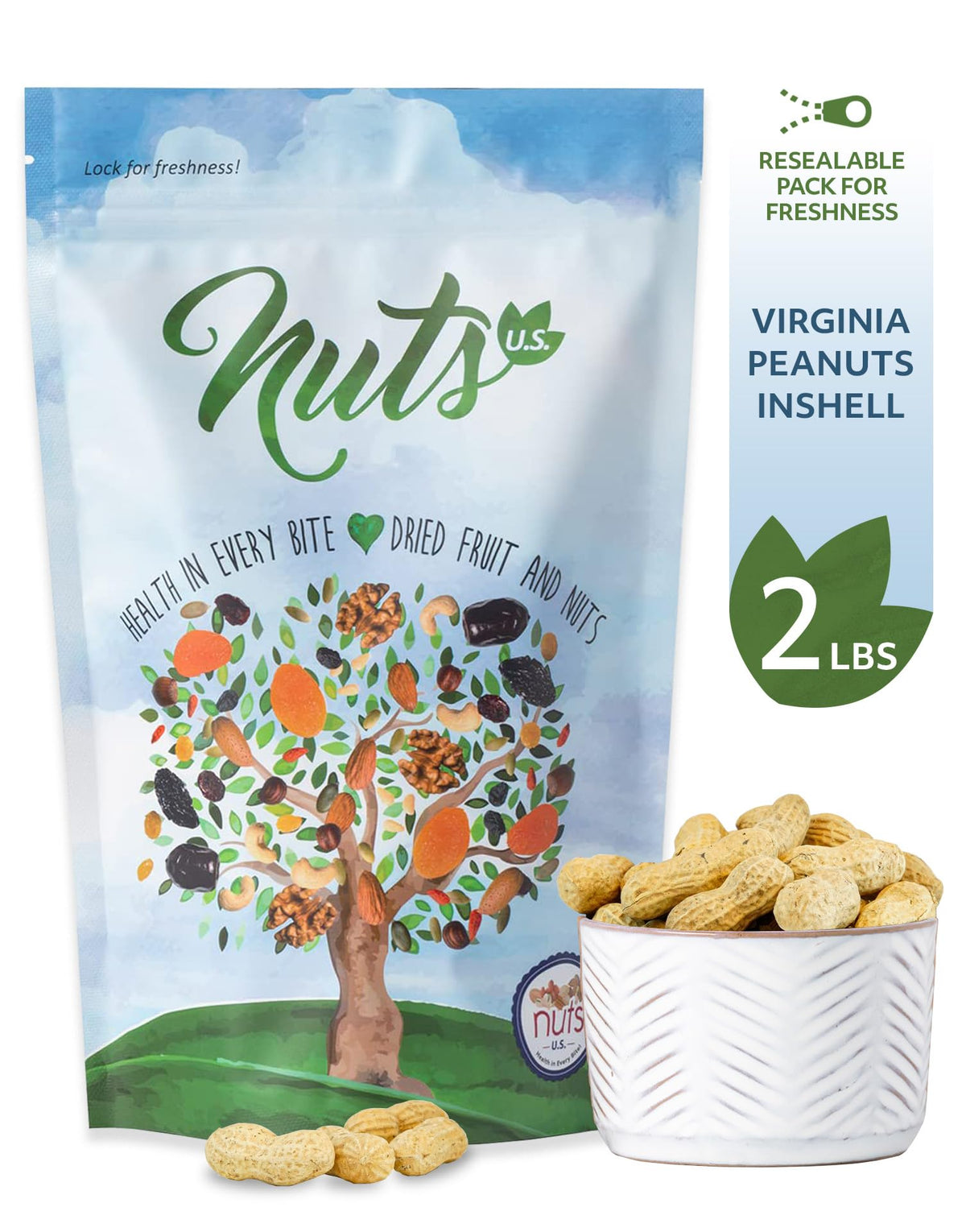 Whole In Shell Unsalted Peanuts 2 LBS P931
