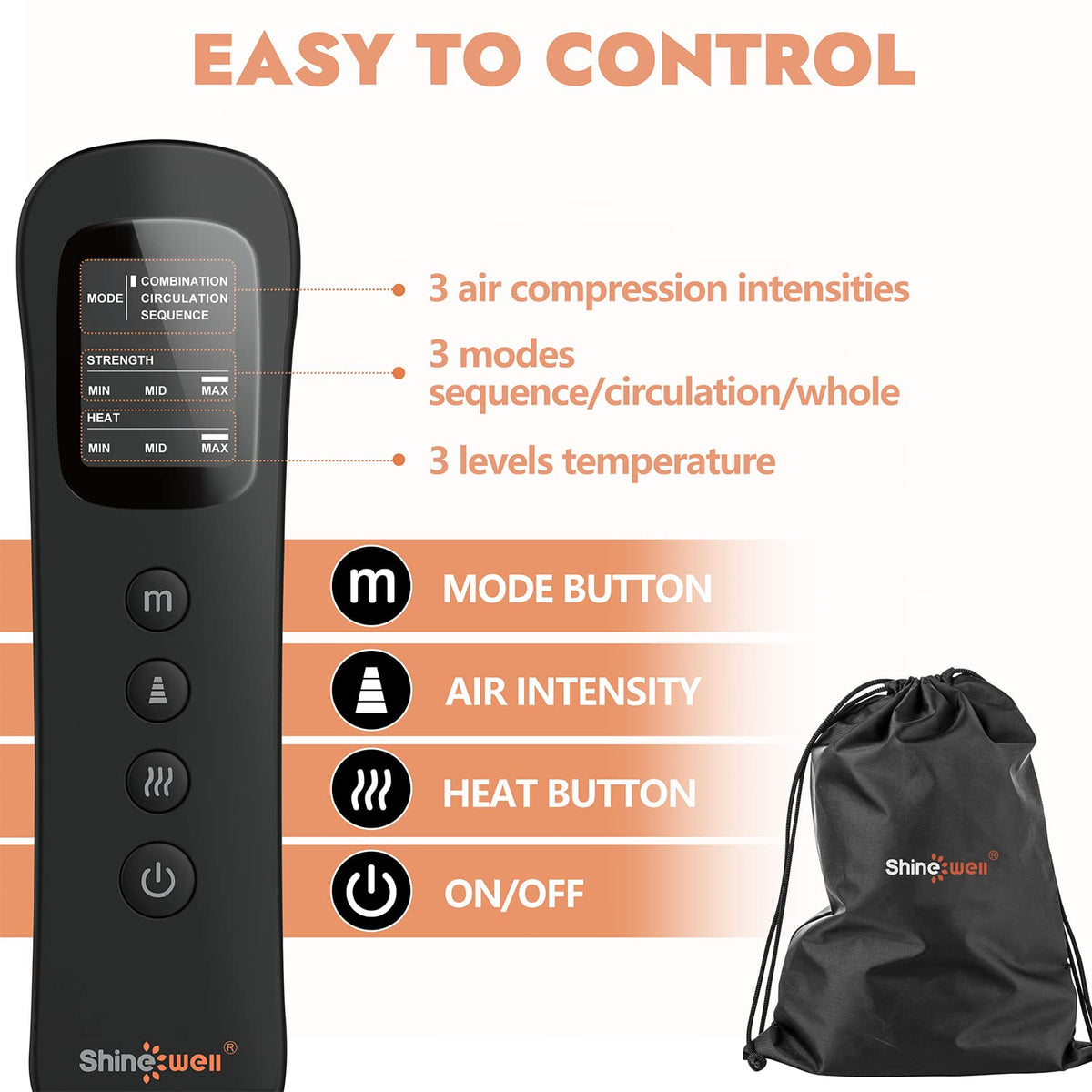 Leg Massager with Heat and Compression Y3186