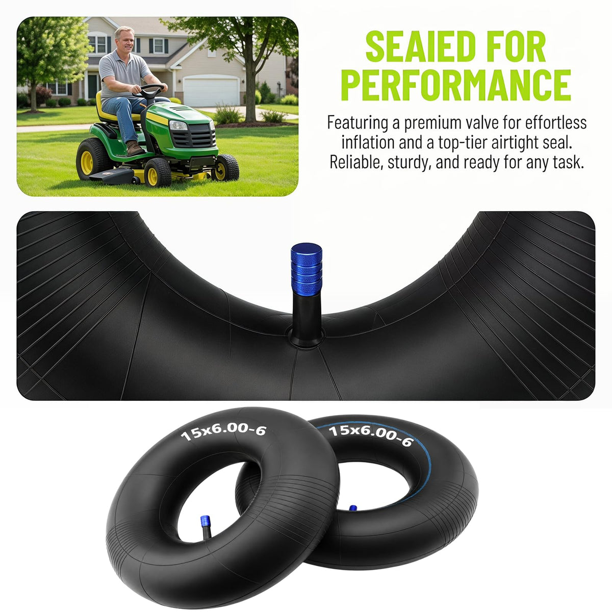 15x6.00-6 Inner Tube 2 Pack with TR-13 Valve Y58083
