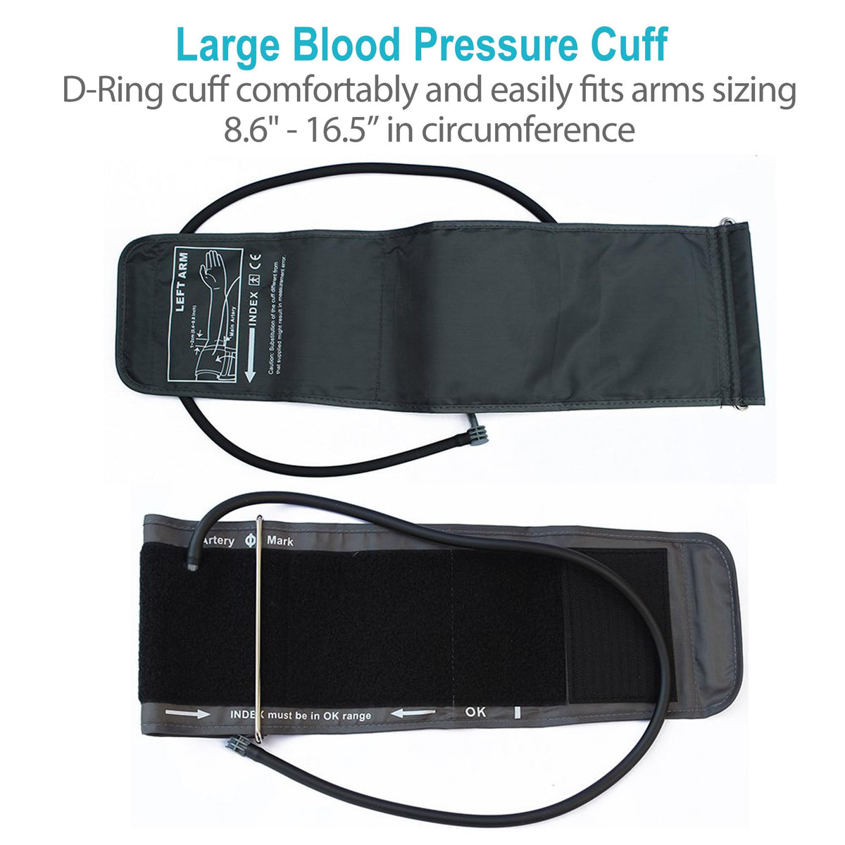 Blood Pressure Monitor Upper Arm Large Cuff 8.6-16.5” Digital BP Gauge 4 User 120 Readings Memory Large LCD Display K8667