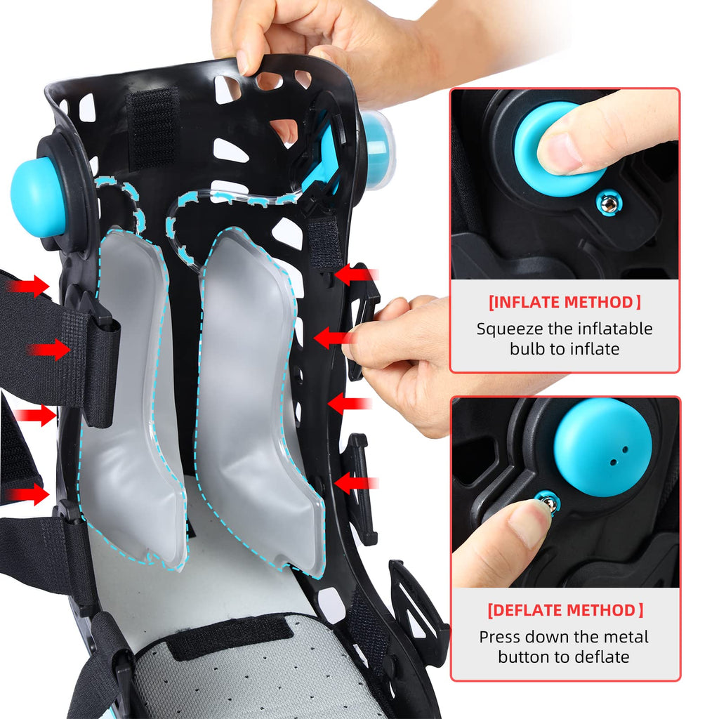 Black Medium Inflatable Walking Boot L558893