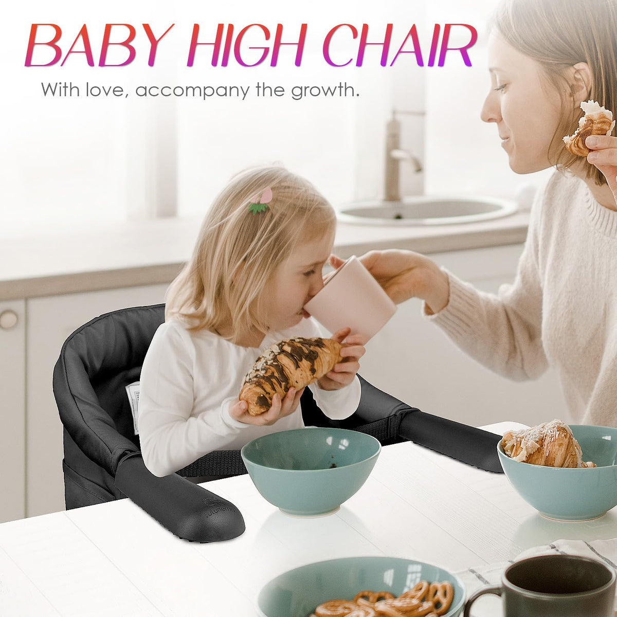 Portable Foldable High Chair with Storage Bag N2587
