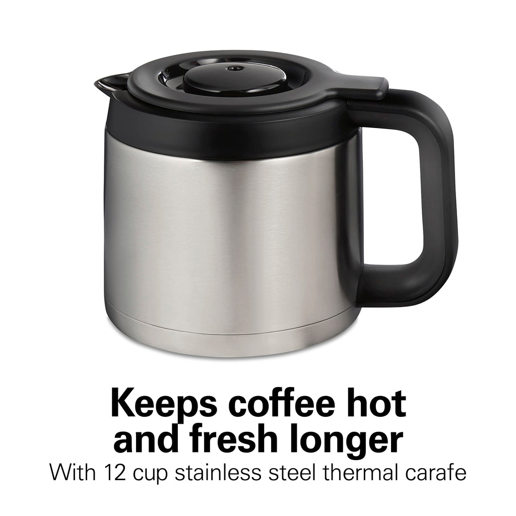 2-Way Coffee Maker with K-Cup Pods or Grounds, Black and Stainless F681