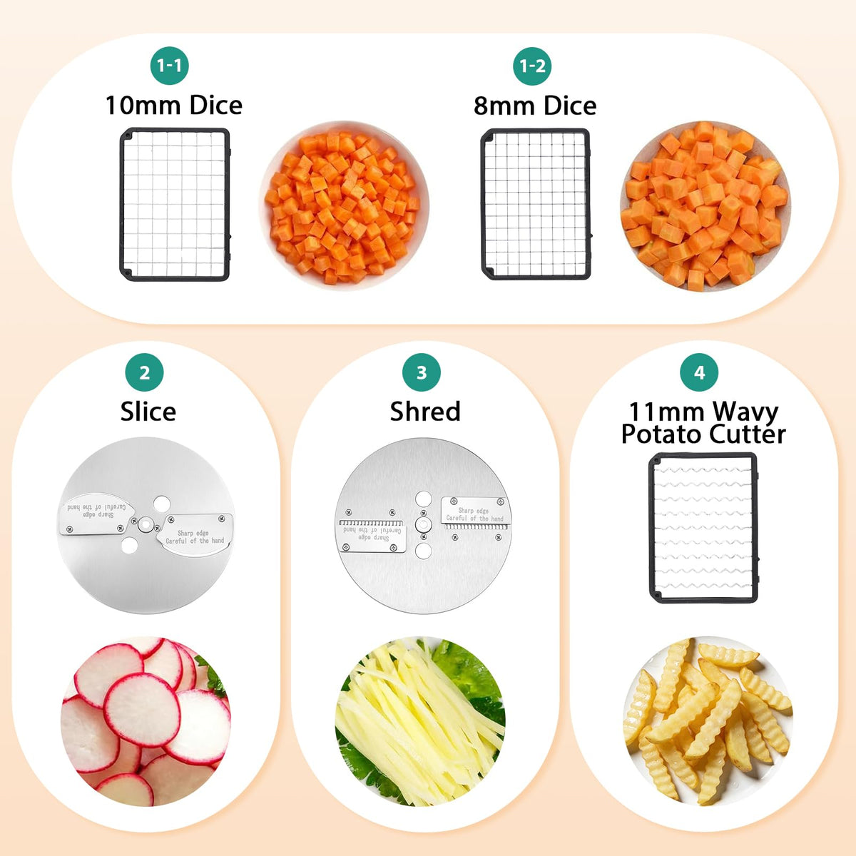 4-in-1 Commercial Veggie Processor S2049