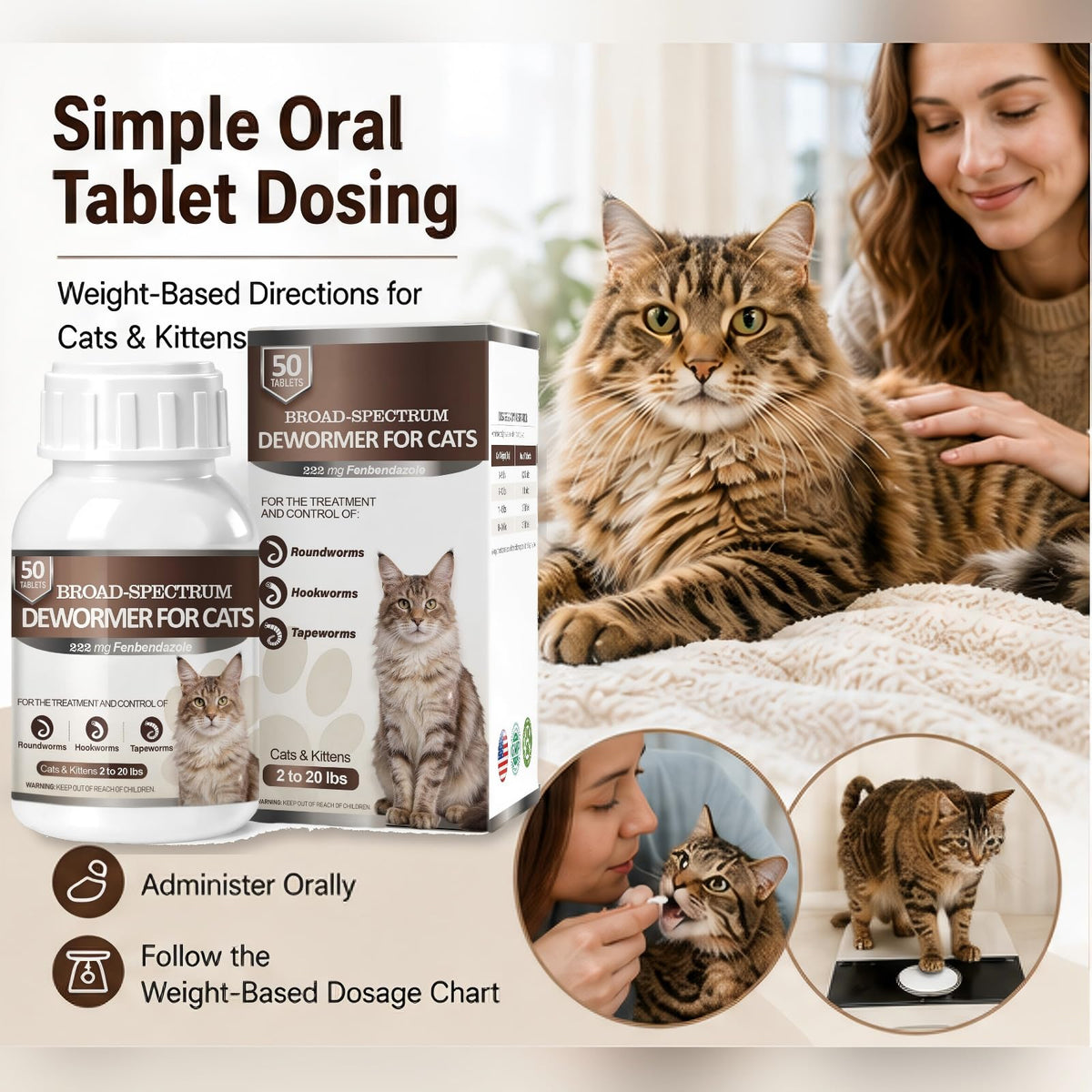 Cat Dewormer 50 Tabs V275