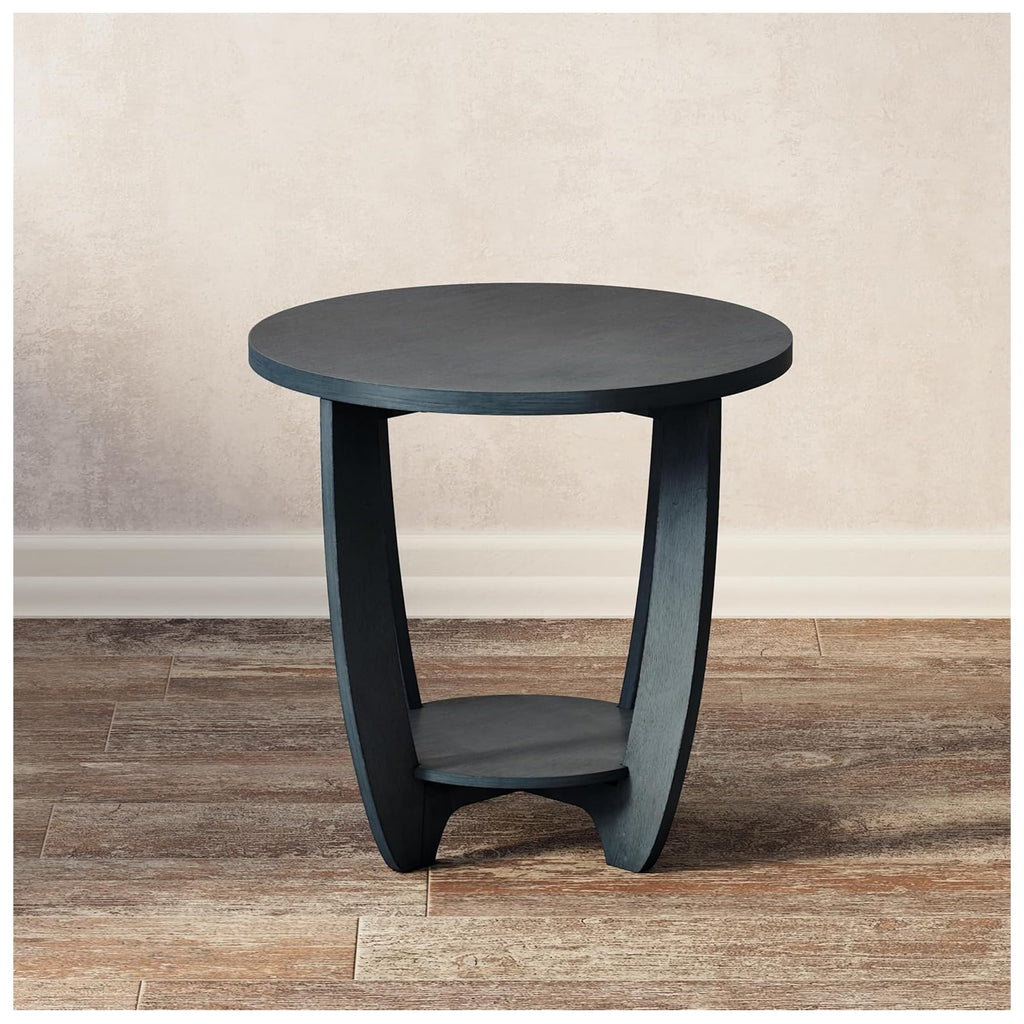 Round End Table with Storage Shelf S833235