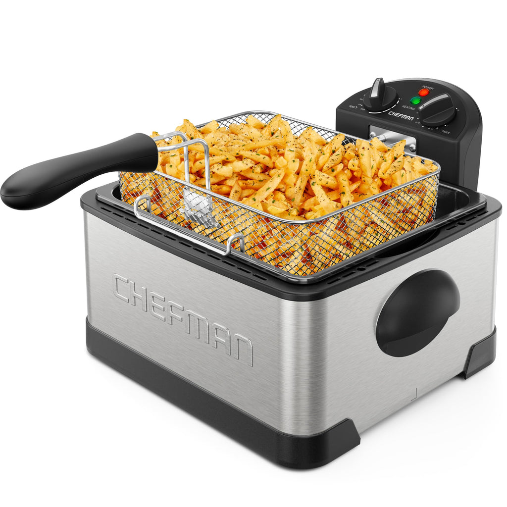 4.5 Liter Stainless Steel Deep Fryer with Basket Strainer G4044