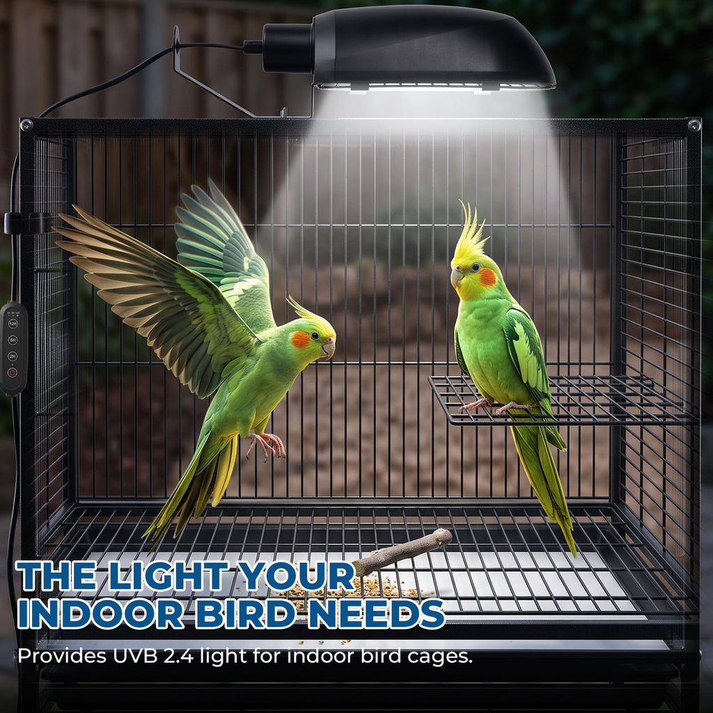 2.4% UVB Bird Cage Light Fixture Combo Kit with Adjustable Timer K691038