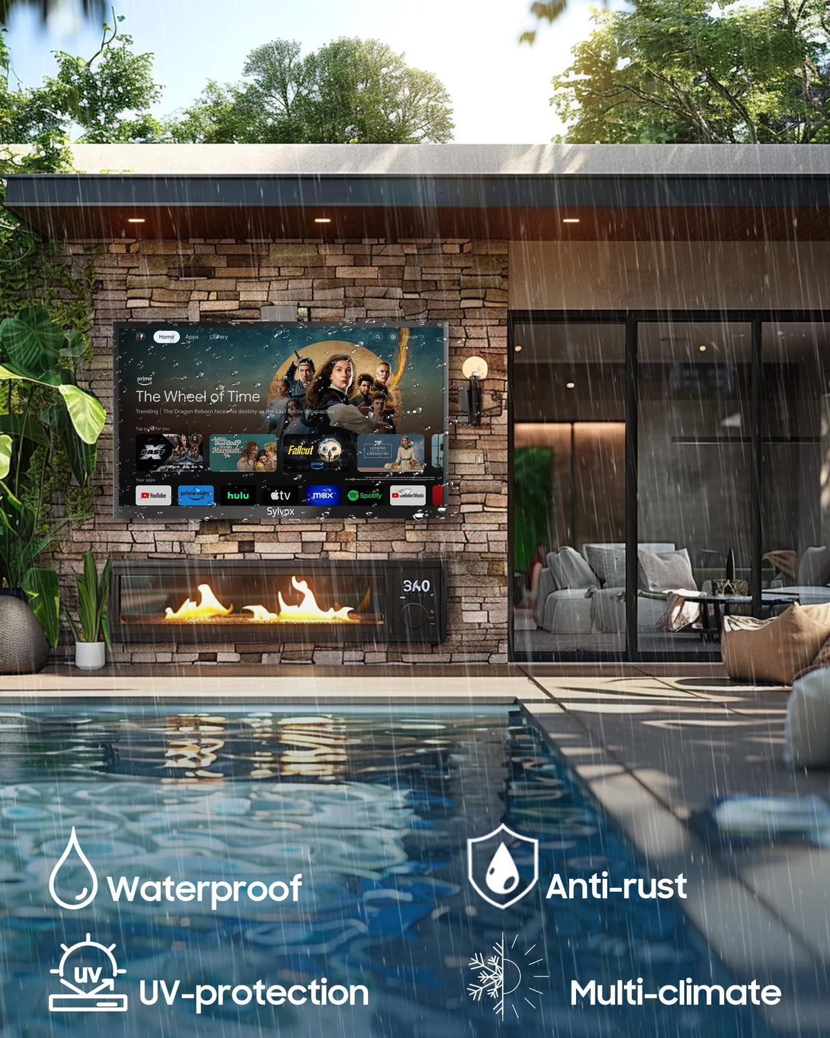 55 inch 2000 Nit 4K IP56 Waterproof Outdoor TV C510946