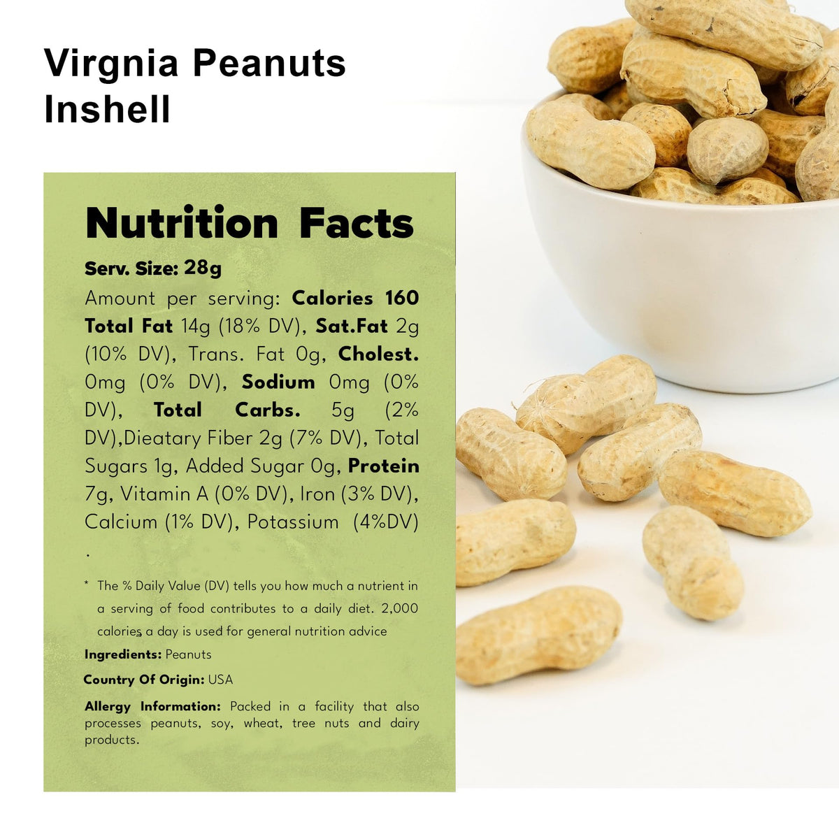Whole In Shell Unsalted Peanuts 2 LBS P931