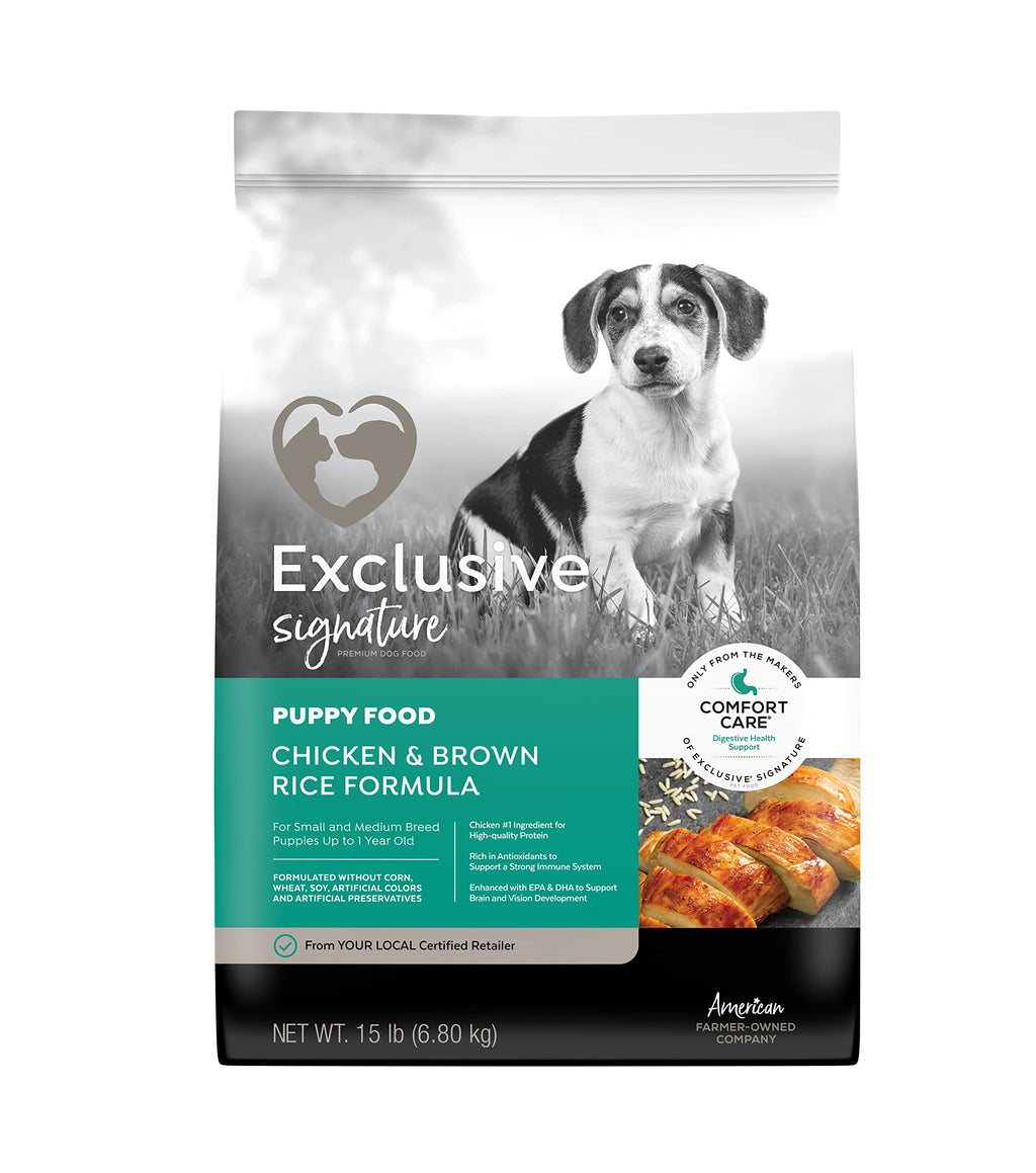 Puppy Chicken & Brown Rice Dog Food 15 lb Bag J417