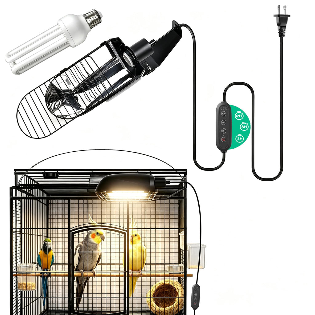 2.4% UVB Bird Cage Light Fixture Combo Kit with Adjustable Timer K691038
