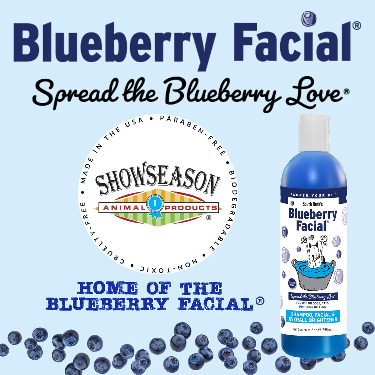 Blueberry Pet Shampoo 12 oz P306