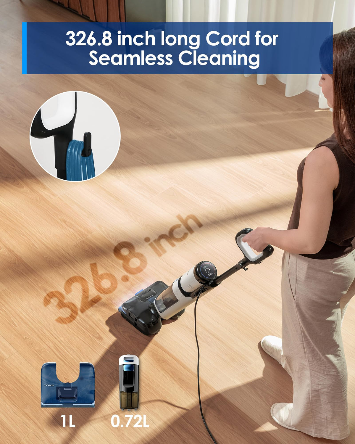 3-in-1 Wet Dry Vacuum Mop with Steam Function G44595