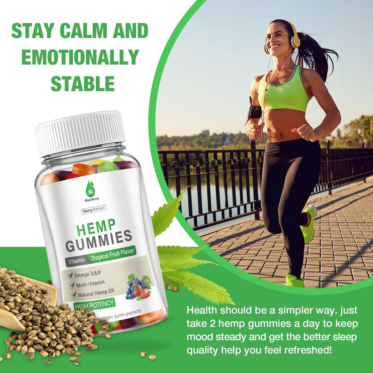 Hemp Gummies High Potency 2 Packs B9933