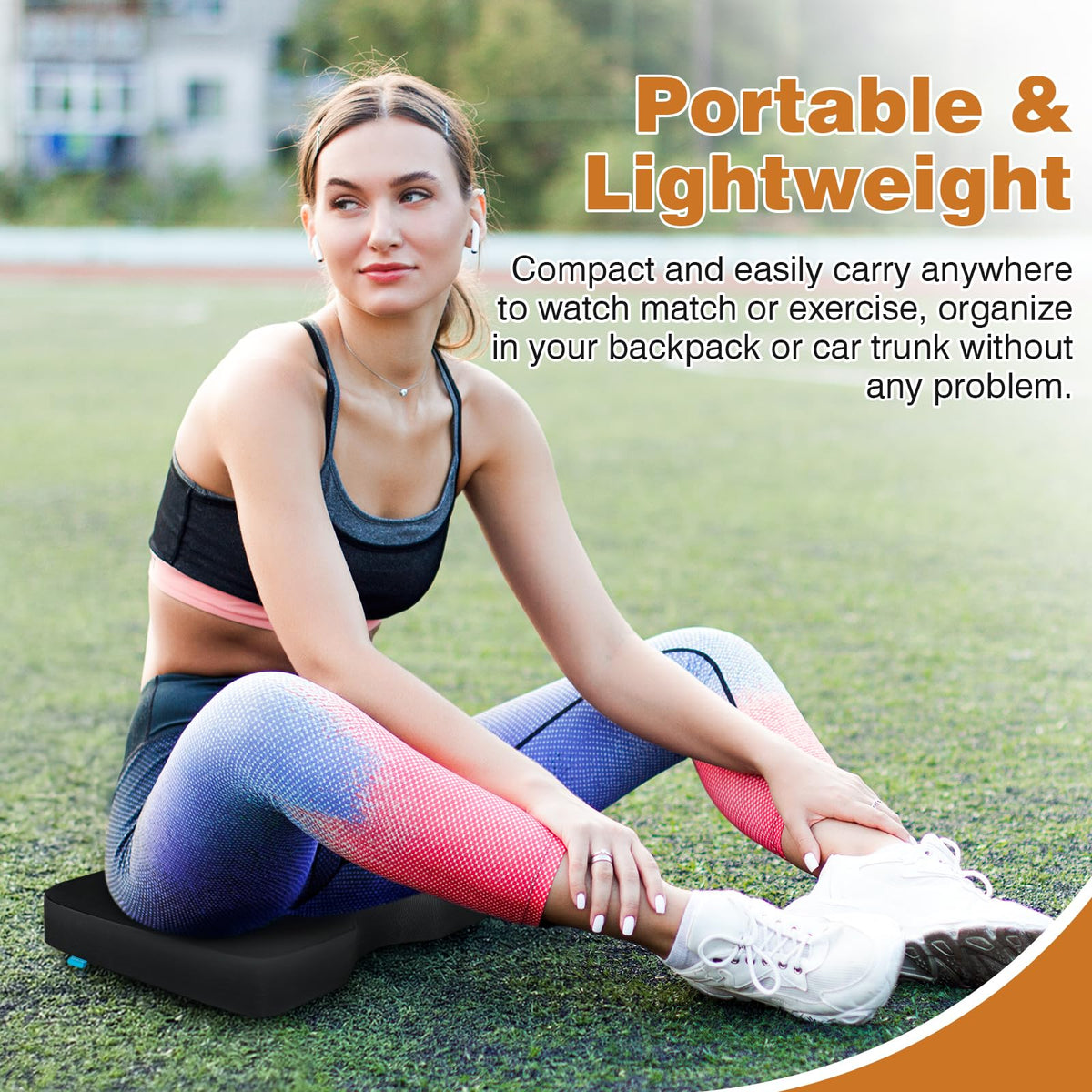 Portable Extra Thick Waterproof Stadium Seat Cushions with Handle, 2PCS X593476