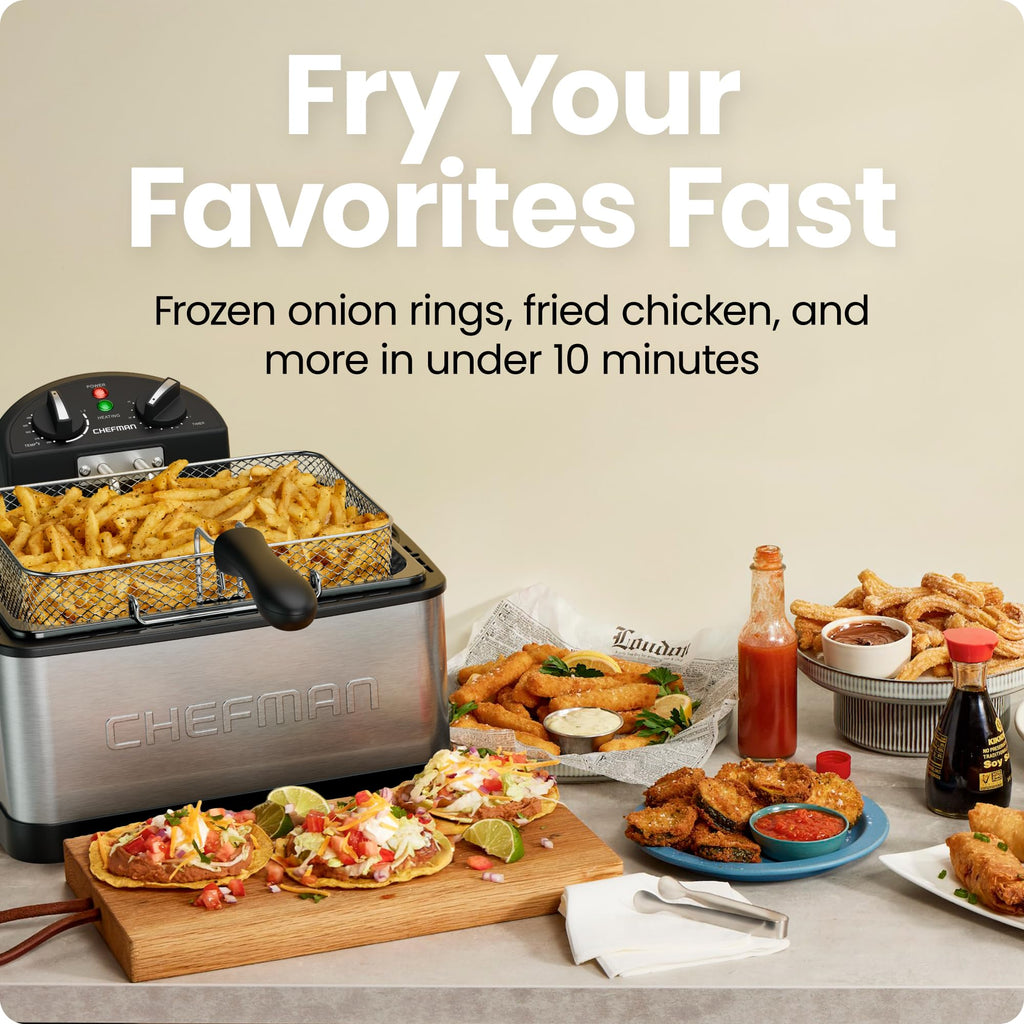 4.5 Liter Stainless Steel Deep Fryer with Basket Strainer G4044