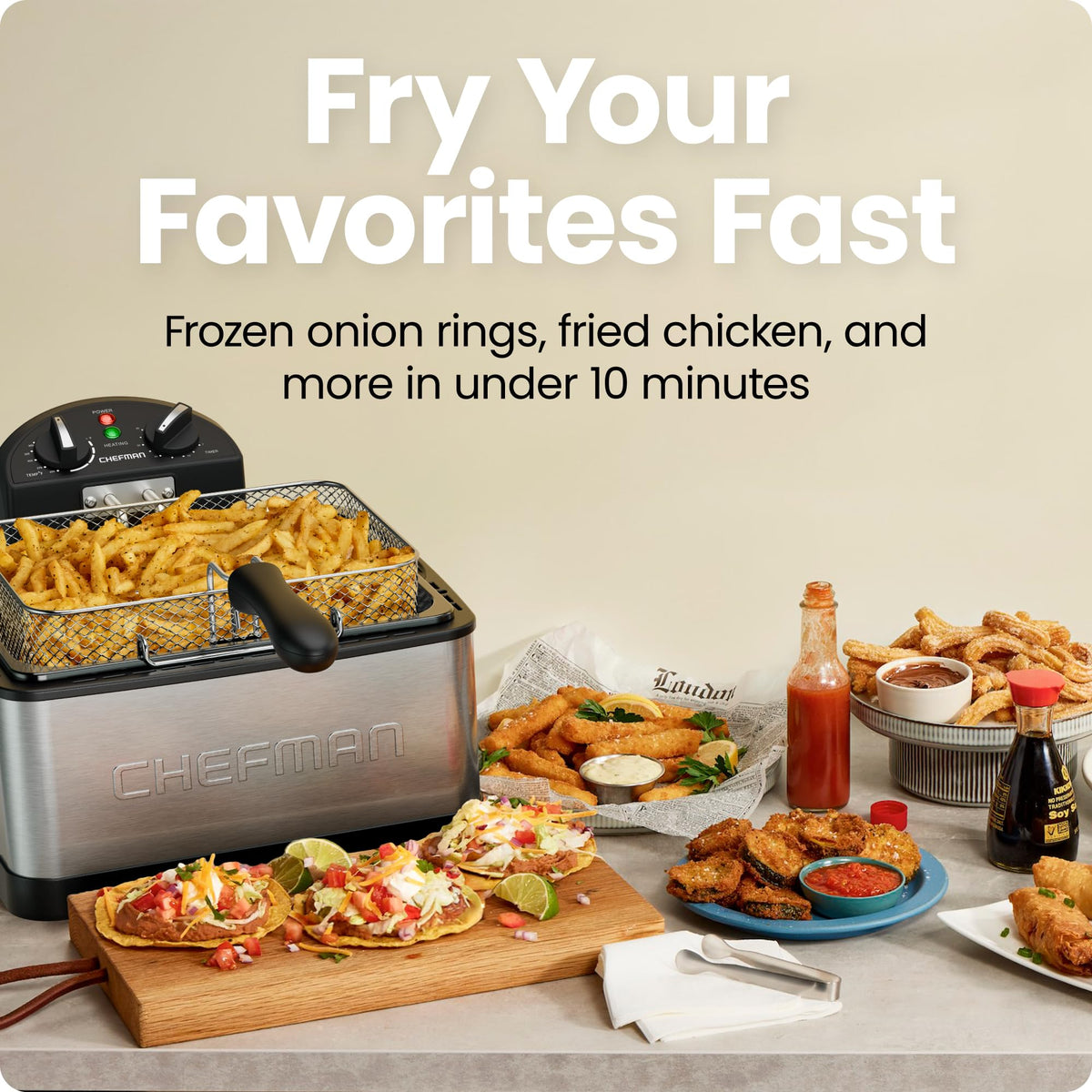 4.5 Liter Stainless Steel Deep Fryer with Basket Strainer G4044