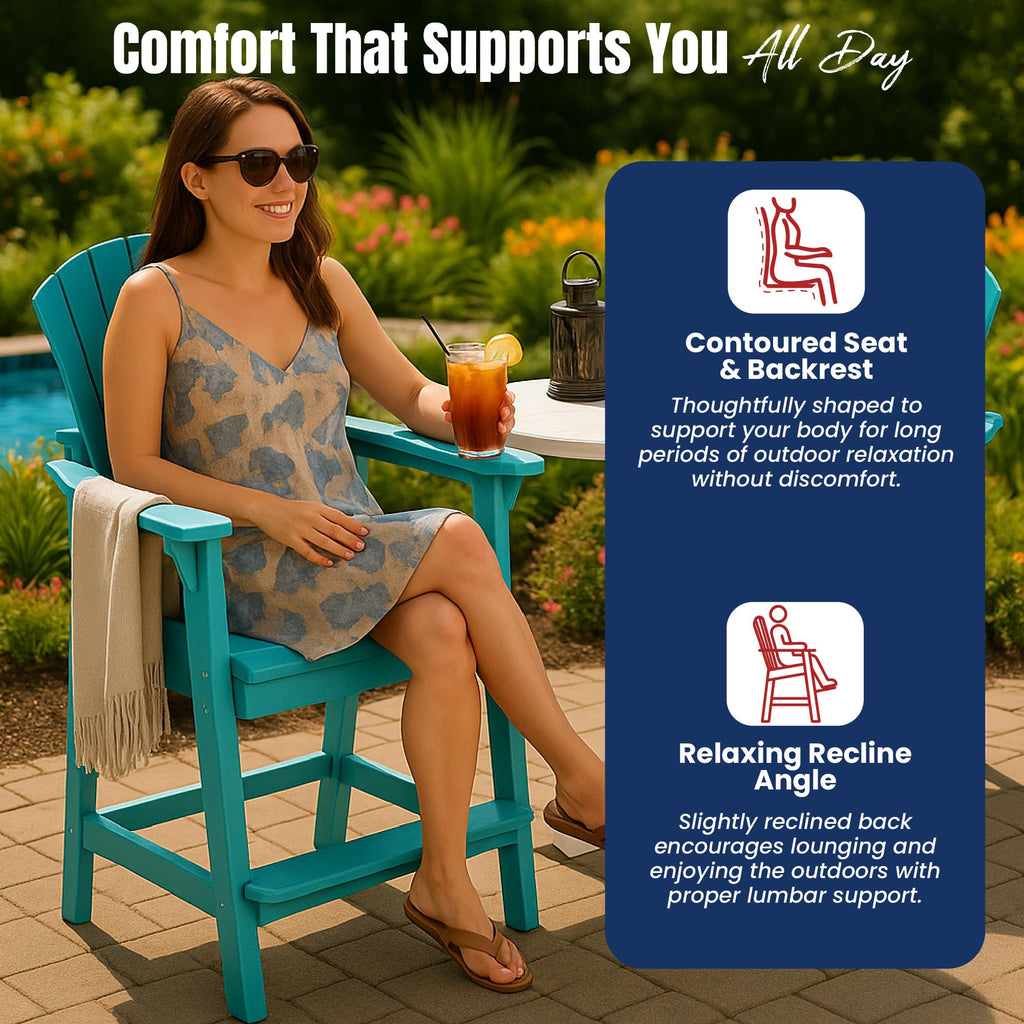 Teal HDPE Adirondack Chair X655