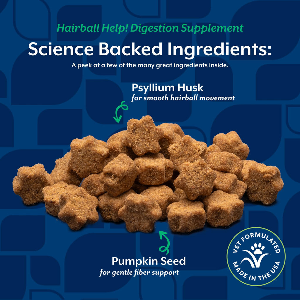 Hairball Aid Supplement for Cats Plus Pumpkin 60 Soft Chews A80720