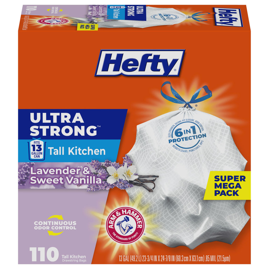 13 Gal Lavender Vanilla Kitchen Trash Bags R59705