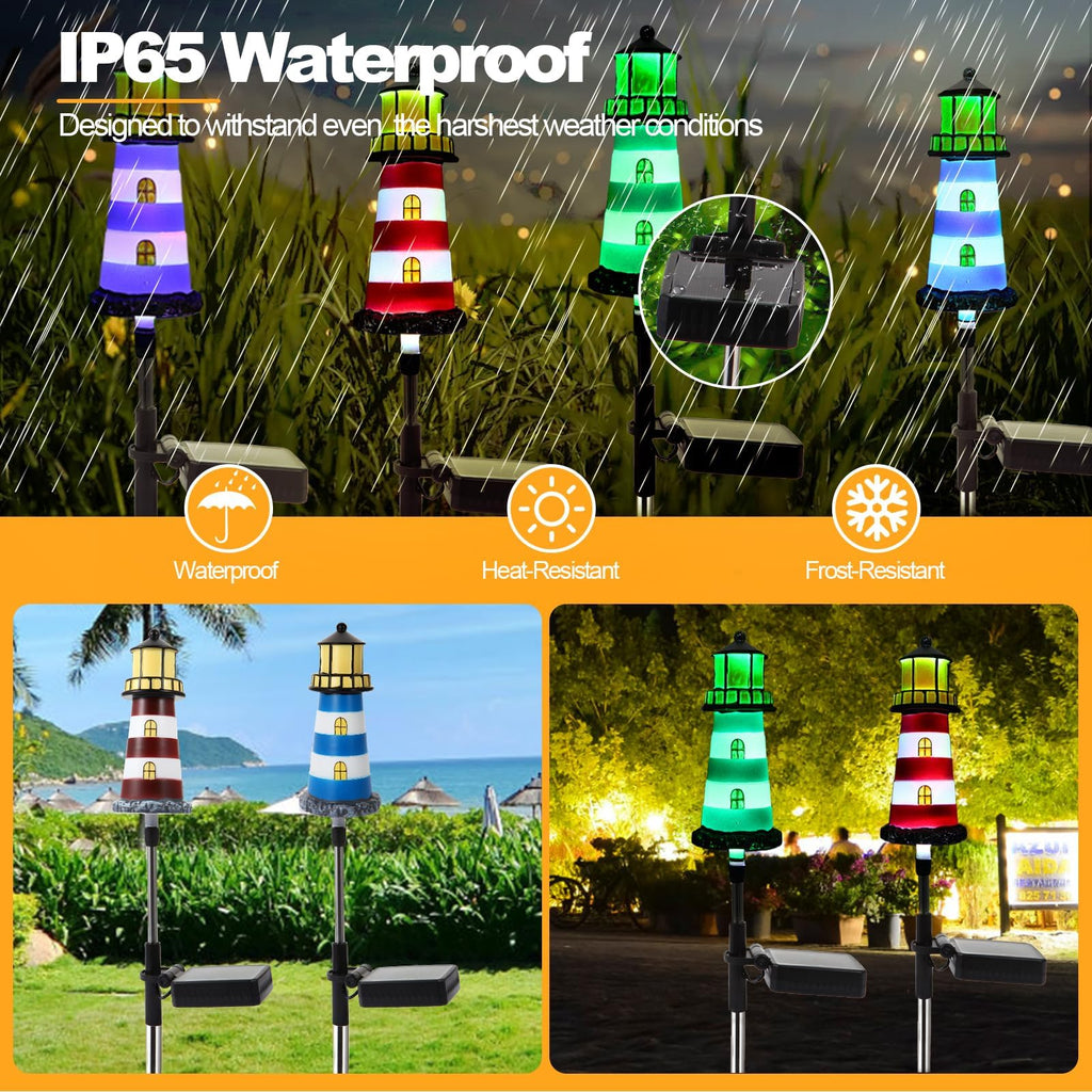 2 Pack IP65 Waterproof Solar Stake Lights M801625