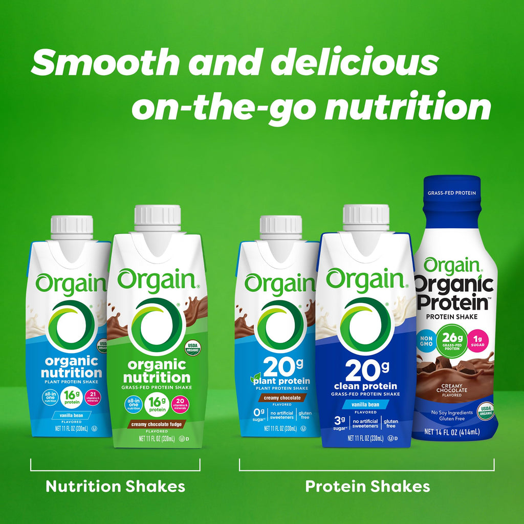 Organic Vegan Plant Based Nutritional Shake, Chocolate Vanilla, 11 Fl Oz (Pack of 4) S668572