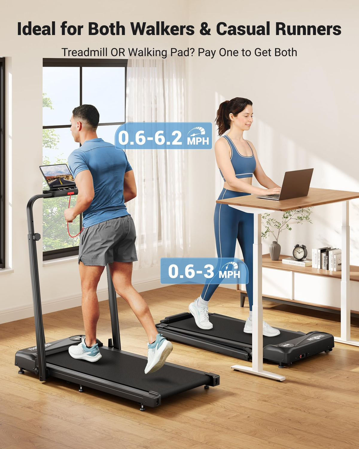 Walking Pad with Handle Bar O889