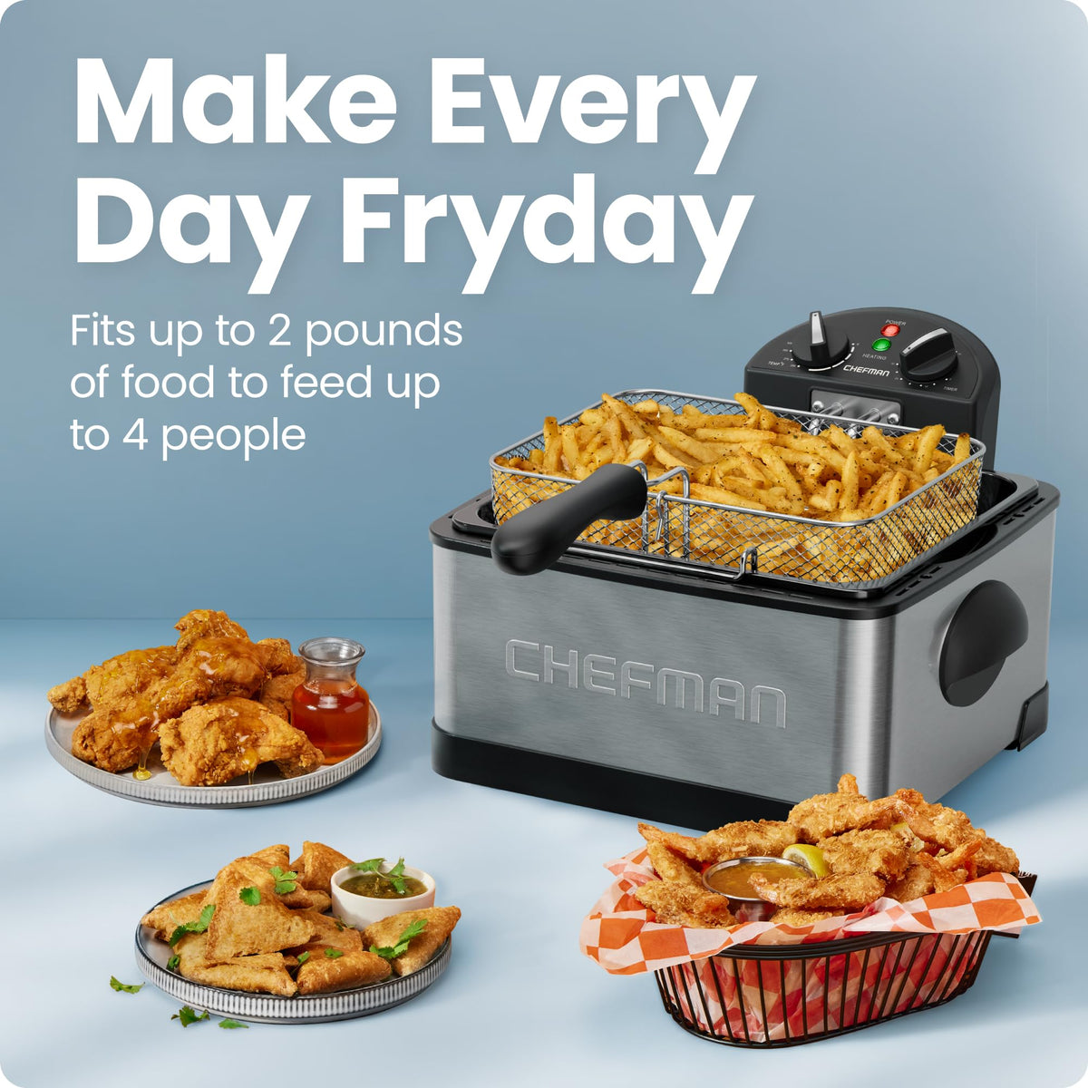 4.5 Liter Stainless Steel Deep Fryer with Basket Strainer G4044