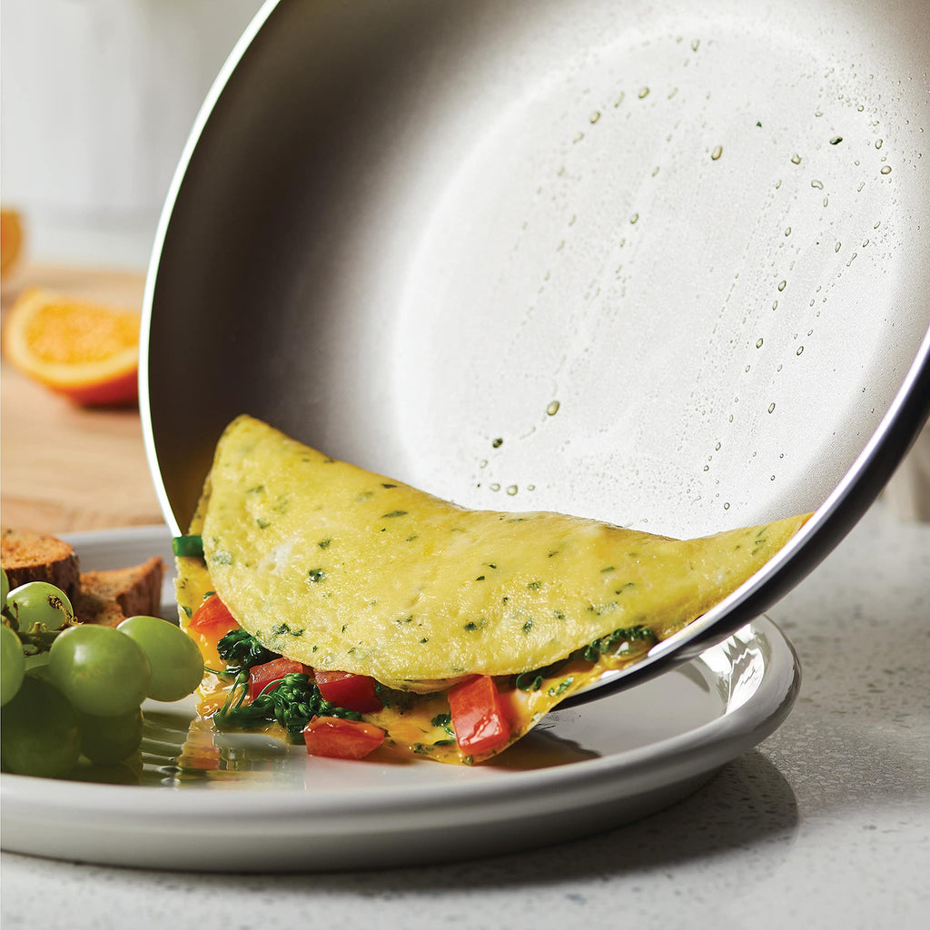Nonstick Stock Pot with Lid, 6 Quart, Black E580