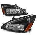 Black Housing Amber Corner Headlights Assembly W4372