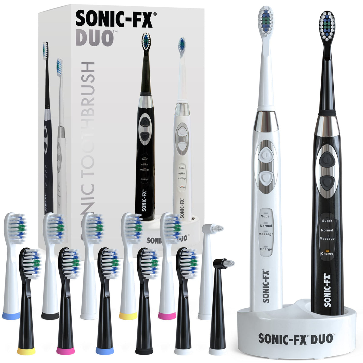 Rechargeable Electric Toothbrush Set with 14 Brush Heads B848599