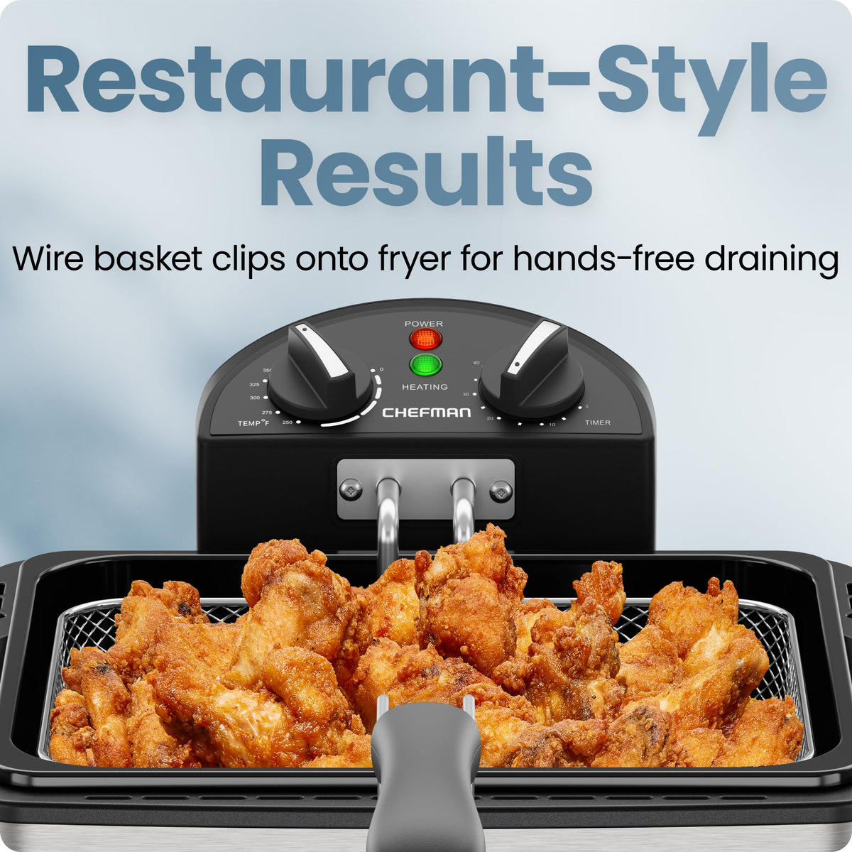4.5 Liter Stainless Steel Deep Fryer with Basket Strainer G4044