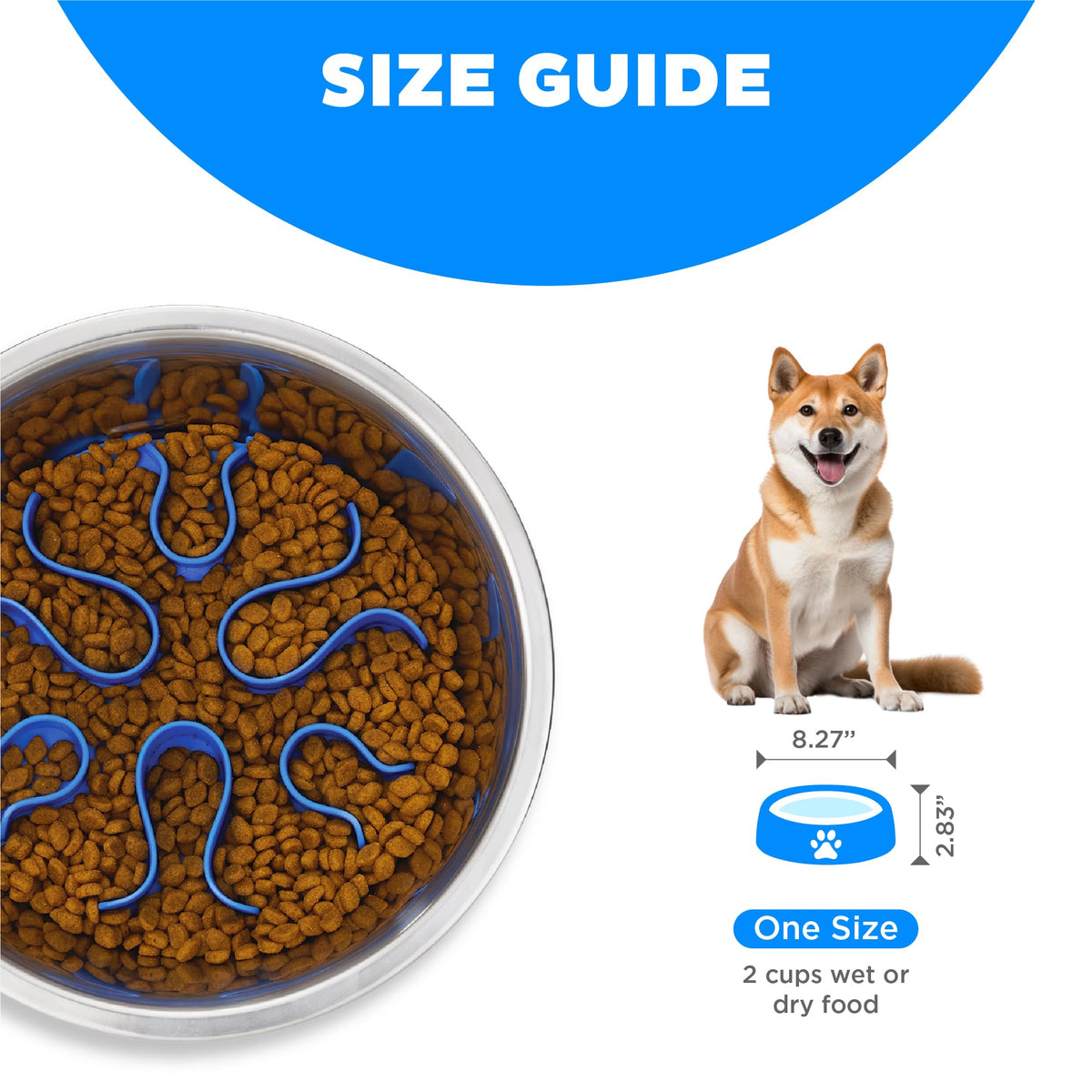 Stainless Steel Slow Feed Dog Bowl T23630