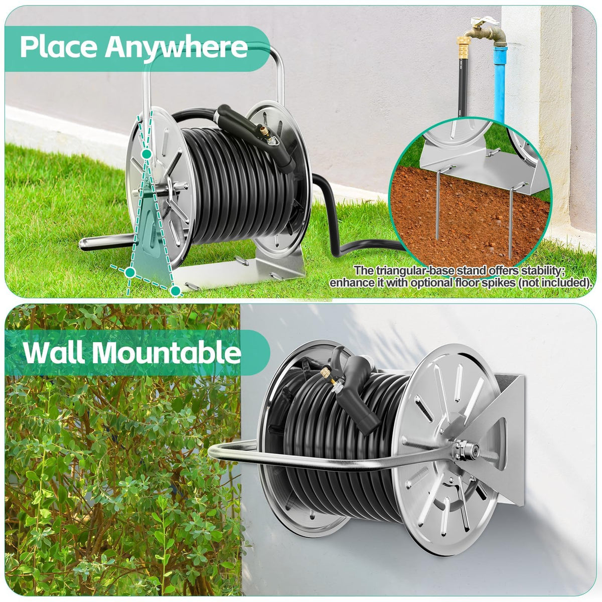 Garden Hose Reel 5/8In 75ft Capacity K17763