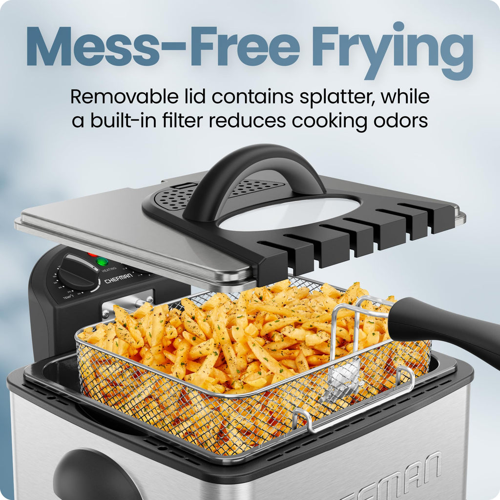 4.5 Liter Stainless Steel Deep Fryer with Basket Strainer G4044