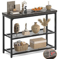 32" 3-Tier Oak Grey Console Table Q327