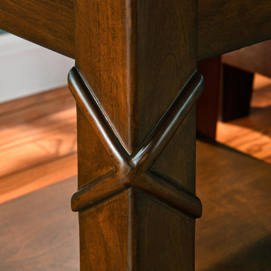 Solid Wood End Table with Storage Shelf E2680