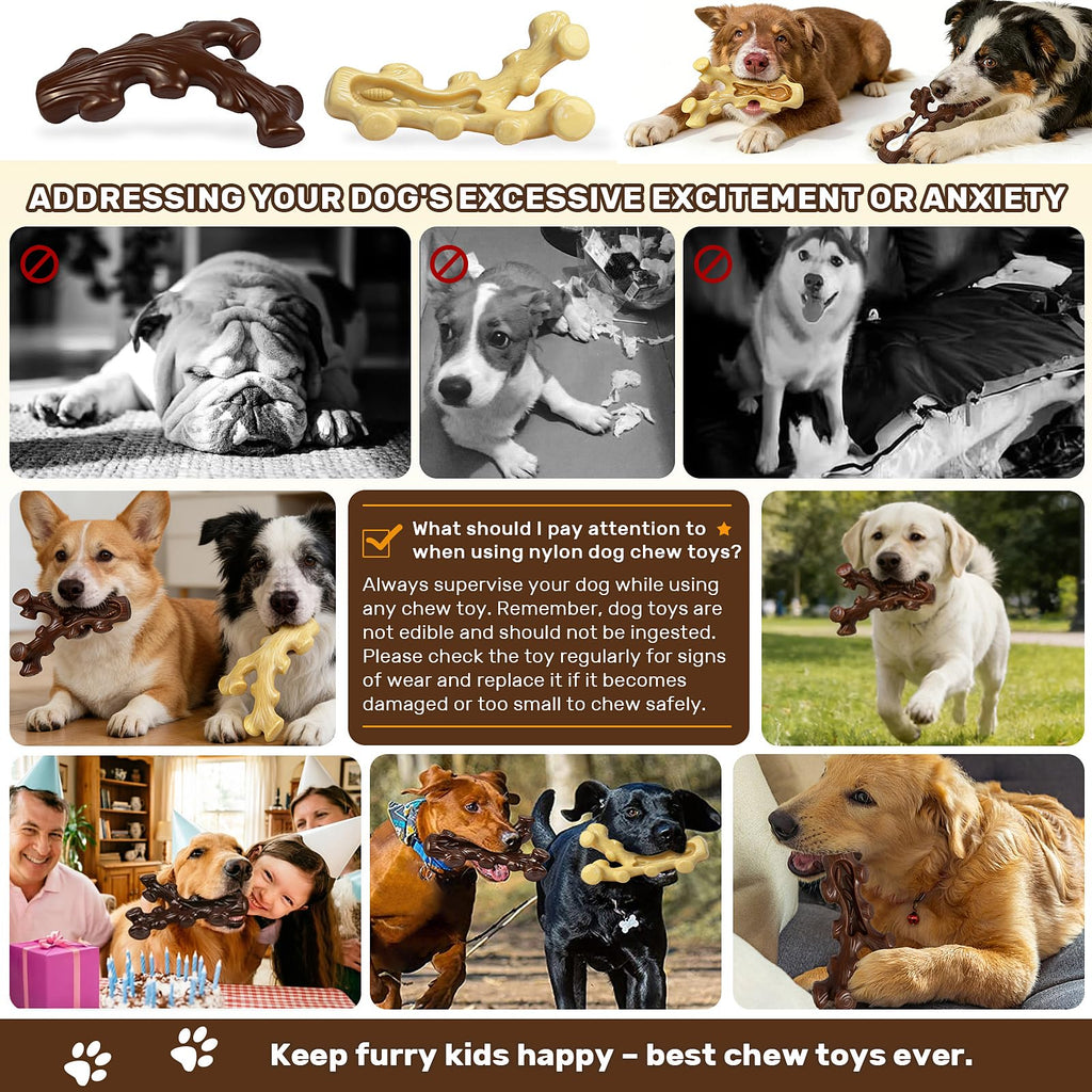 2 Pack Dog Chew Toys for Medium Large Breed T3489