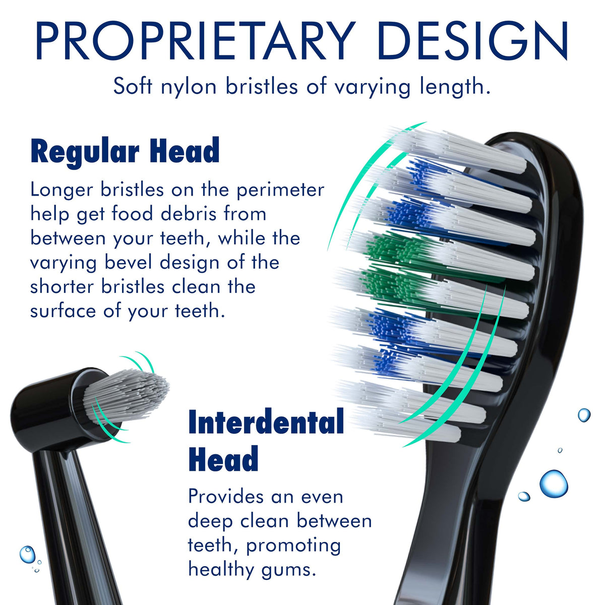 Rechargeable Electric Toothbrush Set with 14 Brush Heads B848599