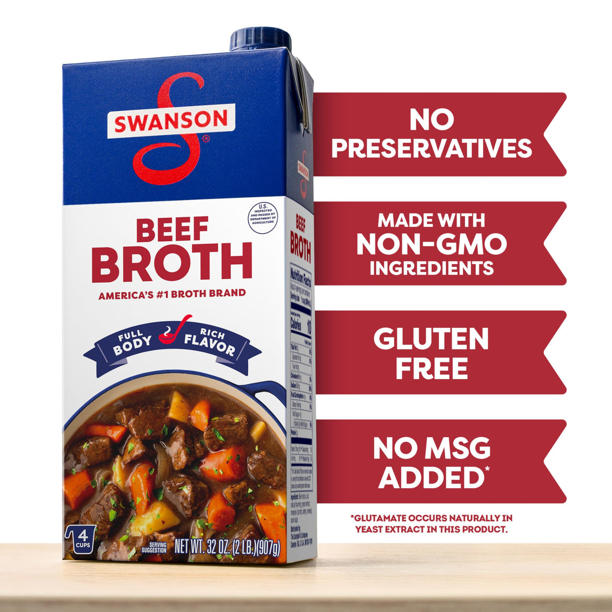 Beef Broth 32 oz Carton Y296754